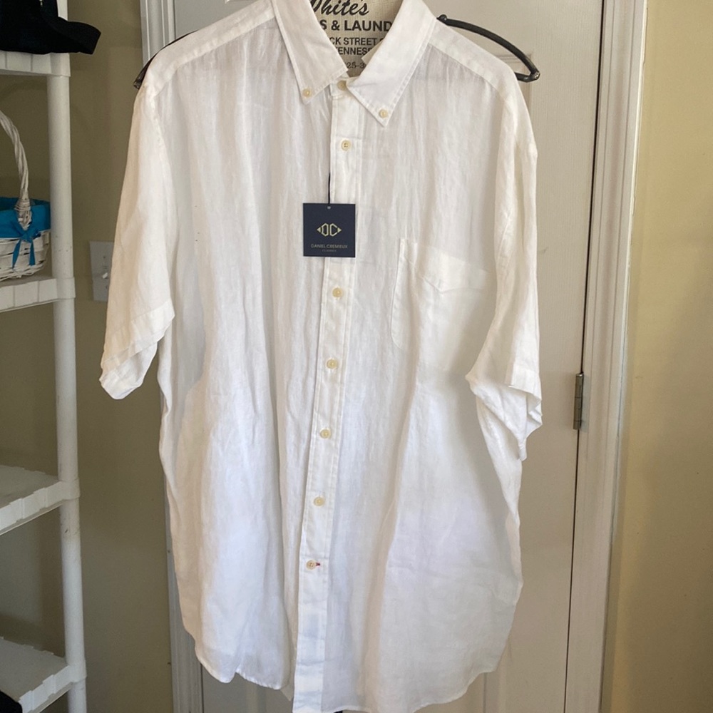 NWT Daniel Cremieux linen button up